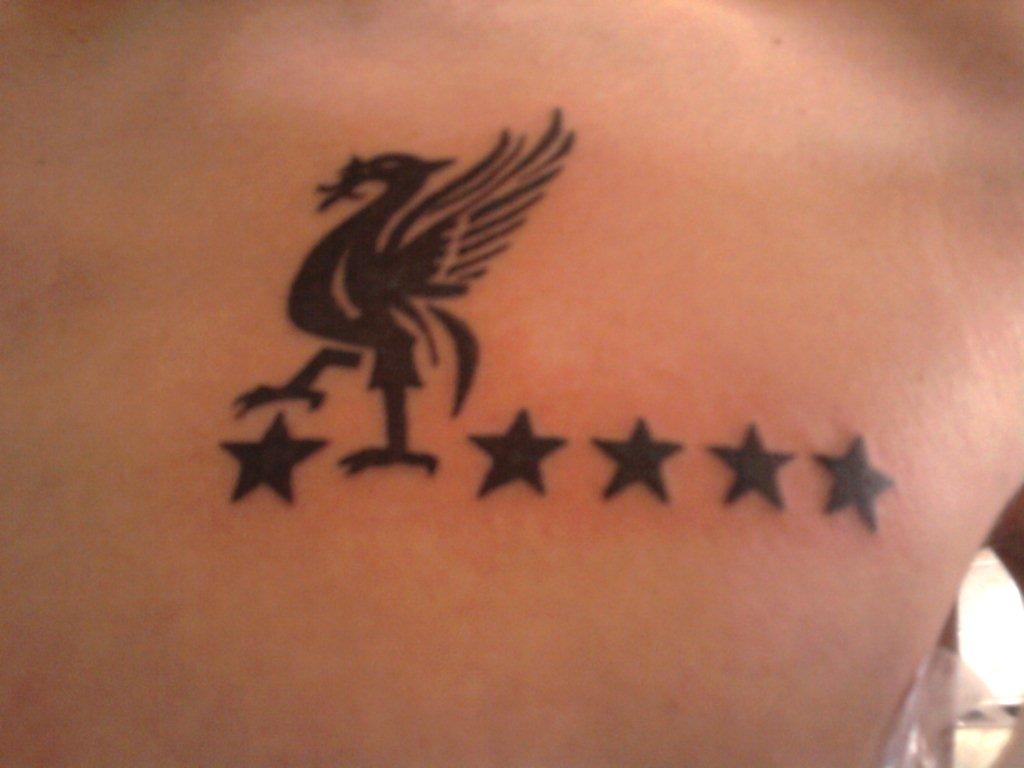 Liverpool F.C tattoo | Lfc tattoo, Back tattoos for guys, Ynwa tattoo