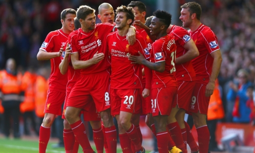 Lallana celebrating