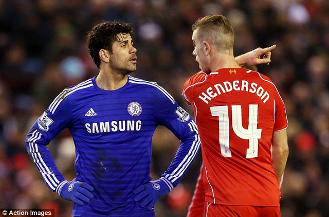 (Video) YES. YES. YES. Watch Jordan Henderson BOSSING petrified Diego Costa with the 1,000-yard stare!