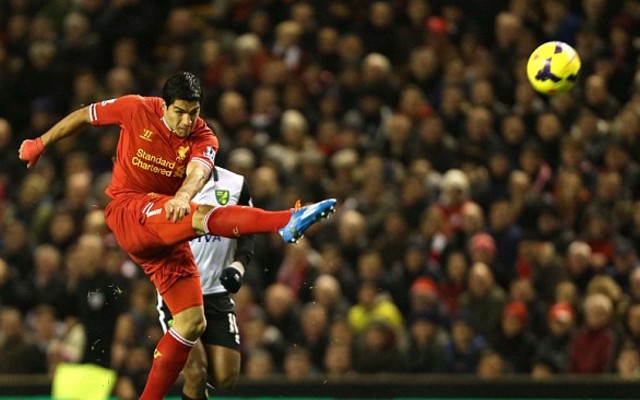 Luis Suarez Norwich goal