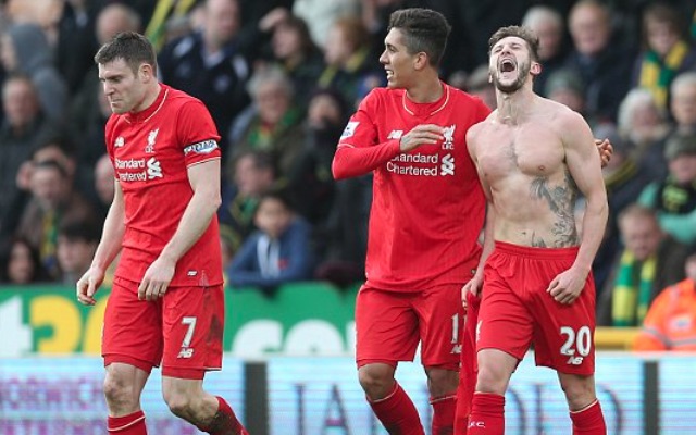 Adam Lallana Liverpool v Norwich