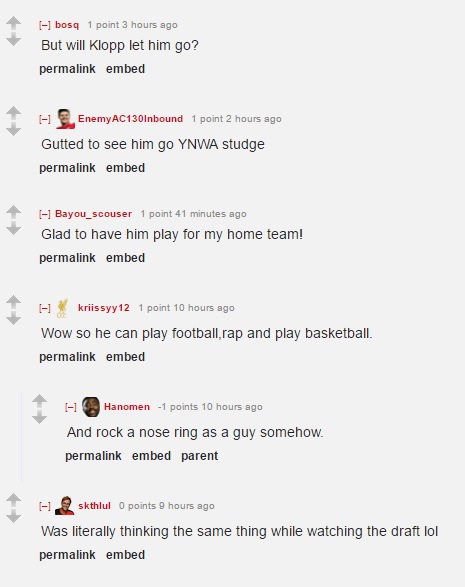 Reddit comments on Sturridge