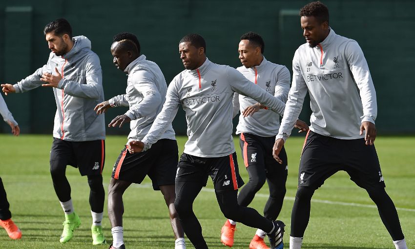 Liverpool, pre-Burnley training