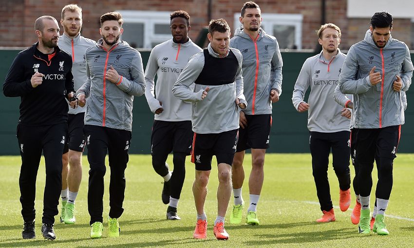 Liverpool, pre-Burnley training