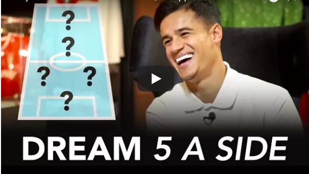 (Video) Coutinho’s Ultimate 5-a-side team is… interesting