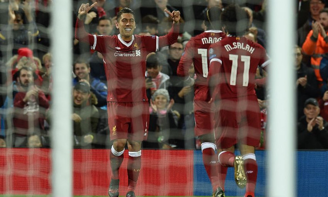 (Video) Firmino scores classy diving header to put Liverpool 4-0 up