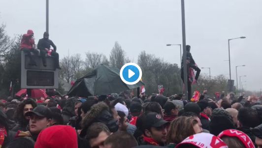 Video: Liverpool fans generate amazing Champions League atmosphere again as Roma visit
