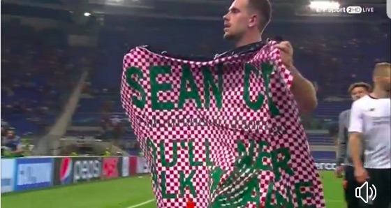 Henderson demands Sean Cox banner brought onto Roma’s field at FT