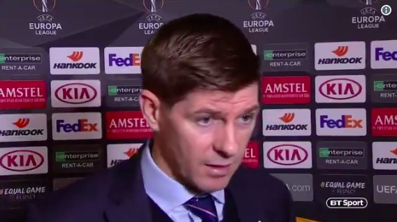(Video) Gerrard can’t believe poor standard of Rangers defenders v Spartak