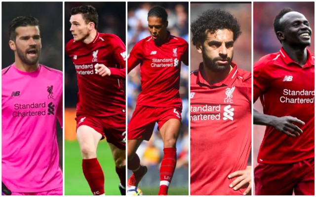 Alisson, Van Dijk, Robertson, Salah, Mane, Firmino