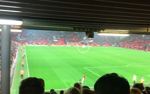 (Video) The moment Manchester City’s defeat was announced inside Anfield