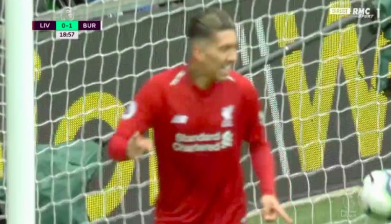 (Video) Firmino goal v Burnley: Mo Salah tears down right and Bobby taps in