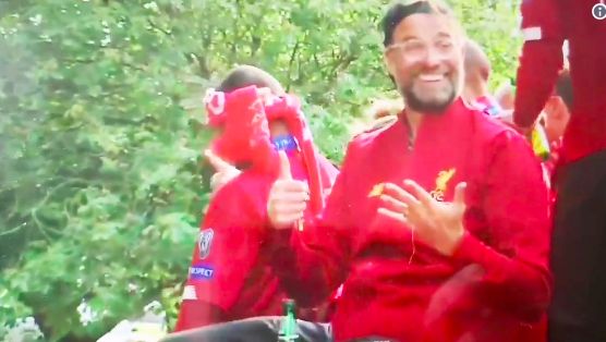 (Video) Klopp being absolutely hilarious on bus parade