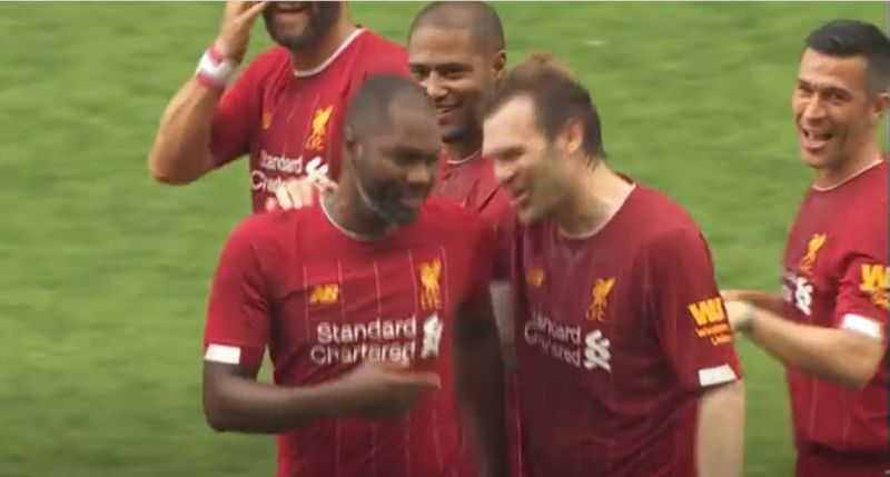 (Video) Salif Diao did something jaw-dropping in LFC Legends game, but got totally stitched up by TV cameras