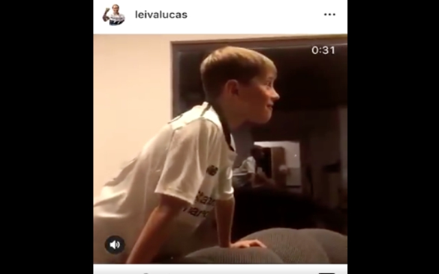 (Video) – Lucas Leiva’s son wildly celebrates Reds’ CL final victory