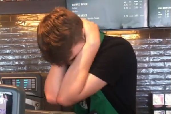 (Video) Liverpool star given stunning reaction after being recognised at Starbucks