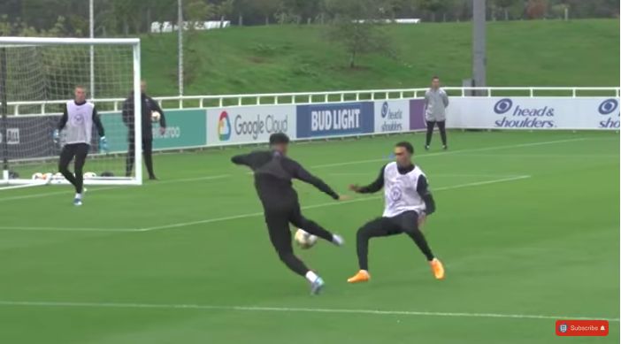 (Video) The England training battle Trent swears he won v Sancho