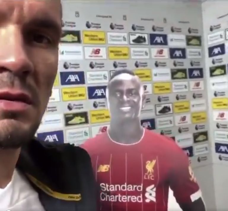 (Video) Lovren chatting to cut-outs of Salah & Mane is wonderfully bizarre