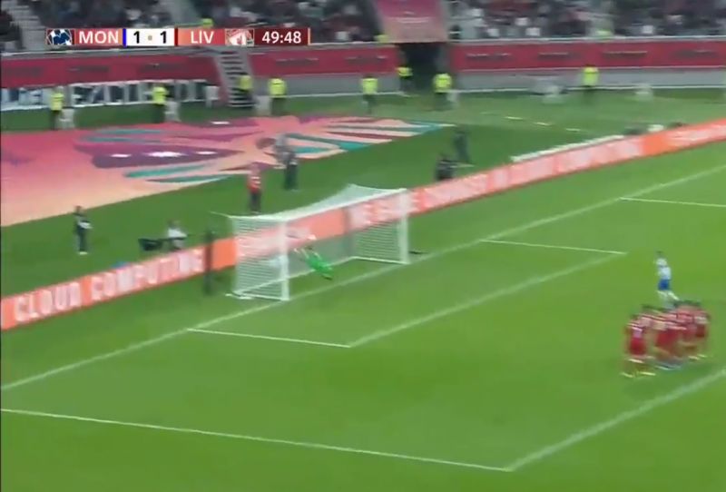 (Video) Cat-like Alisson saves well as Pabon hits vicious free-kick on target