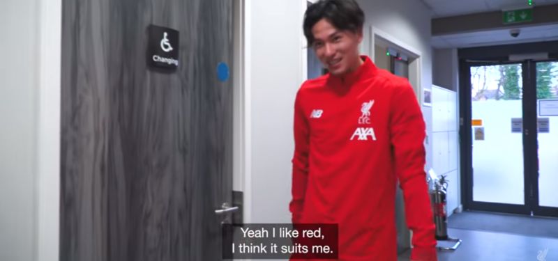 (Video) Minamino can’t stop smiling as he wears LFC colours for the first time