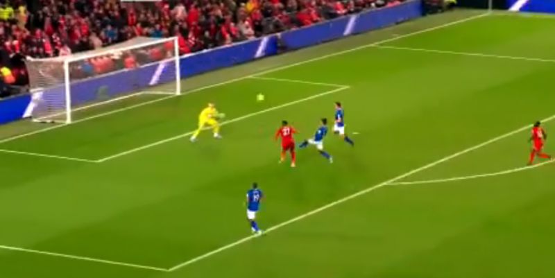 (Video) Origi 2nd is ‘Luis Suarez v Newcastle’ with touch & finish that sends Anfield bonkers v Everton