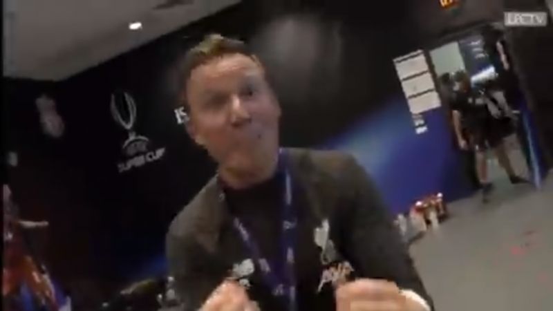 (Video) Lijnders’ showing his raw emotions after LFC triumph is a thing of beauty