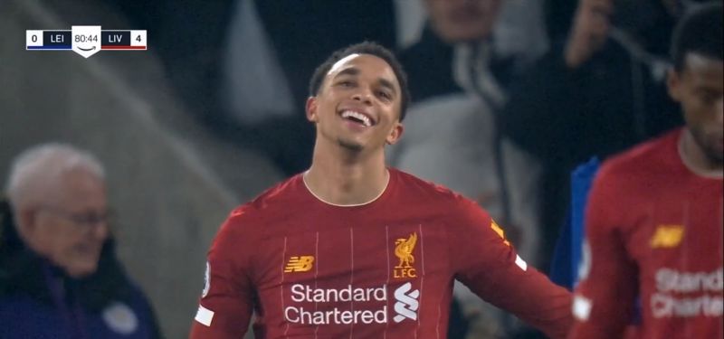 (Video) Trent’s face after he realises how good his goal was is all of us