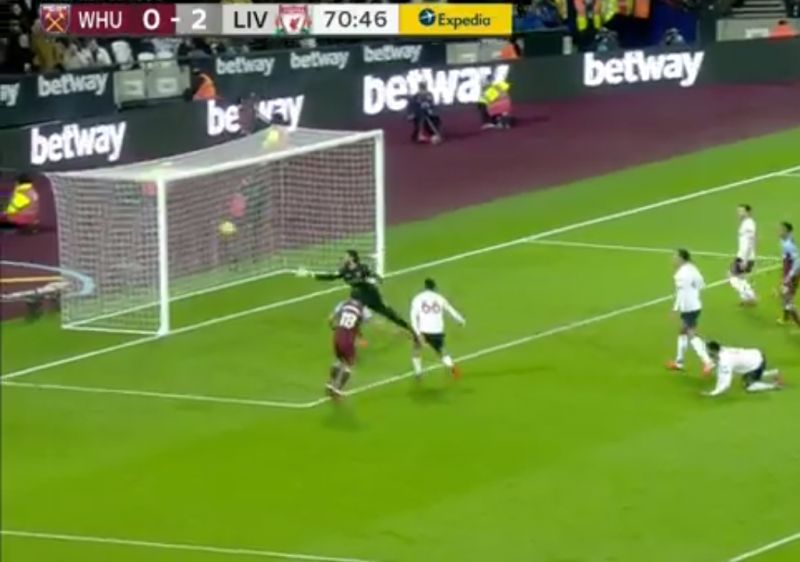 (Video) Trent almost scores crazy Own Goal, and Firmino Cruyffs LFC’s way out of it