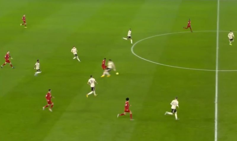 (Video) Wijnaldum left Maguire for dead with slick skill in rapid LFC counter-attack