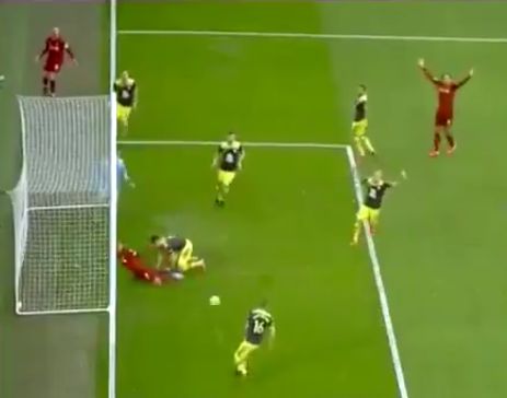 (Video) Appalling: VAR completely robs LFC of penalty after Firmino dragged down 4 yards out