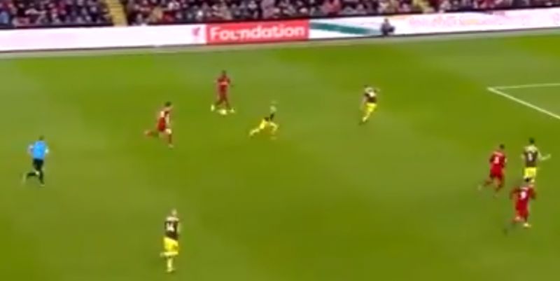(Video) Keita shows incredible ball control & puts in perfectly weighted pass for Firmino to create chance