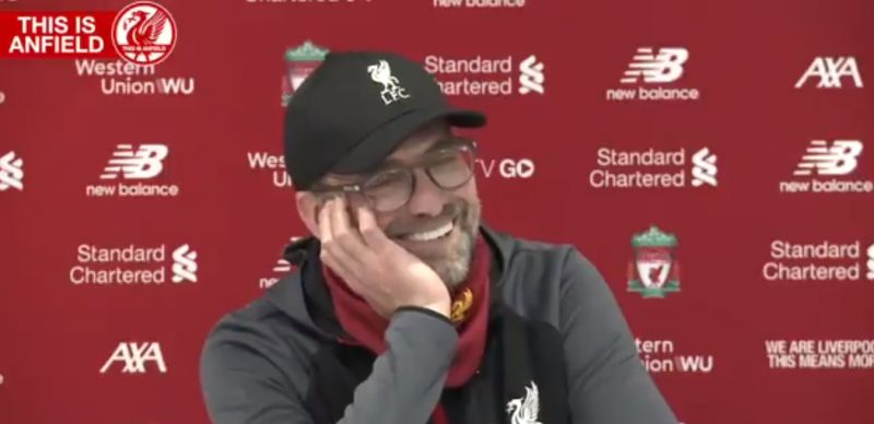 (Video) “That would be s***!” – Klopp jokes with journalists after error in post-match interview