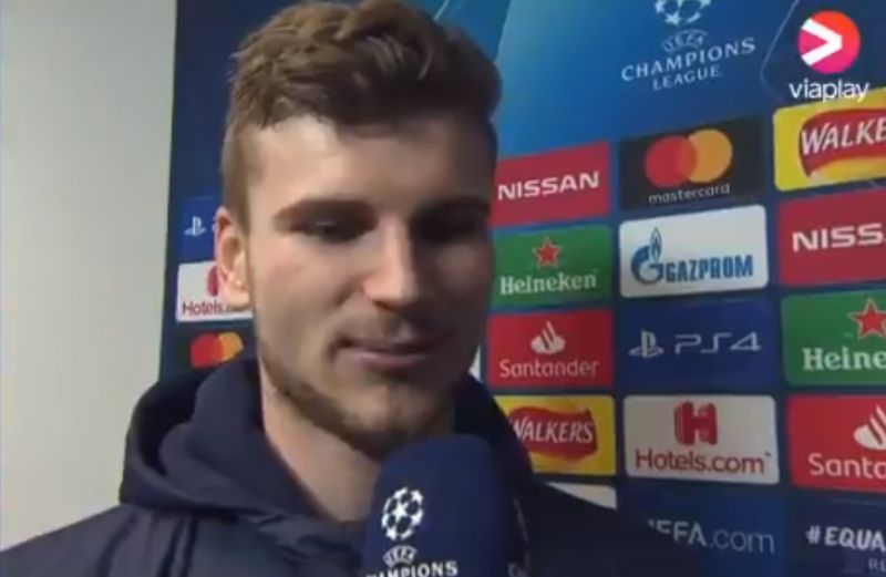 (Video) Werner flirts with LFC as he admits he’s “proud” to be linked with the “best in the world”