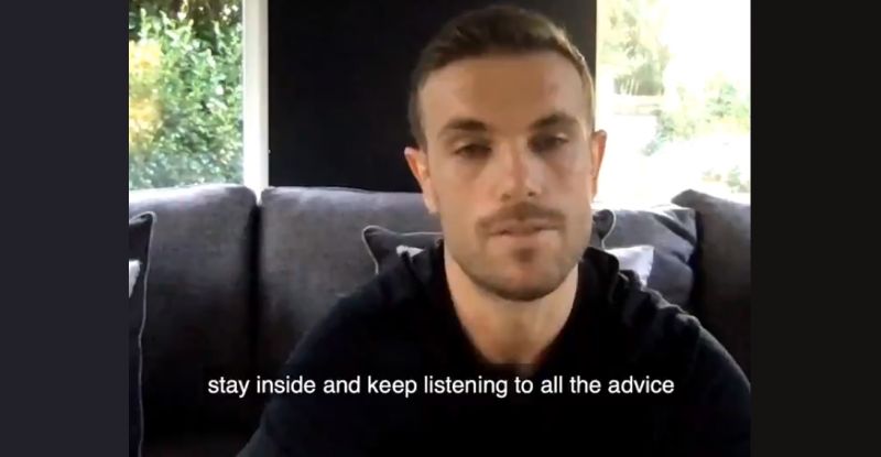 (Video) Jordan Henderson urges us all to ‘stay home’ this Easter