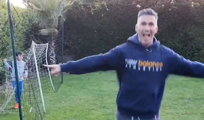(Video) Luis Garcia recreates ‘ghost goal’ 15 years to the day in his garden with his kids