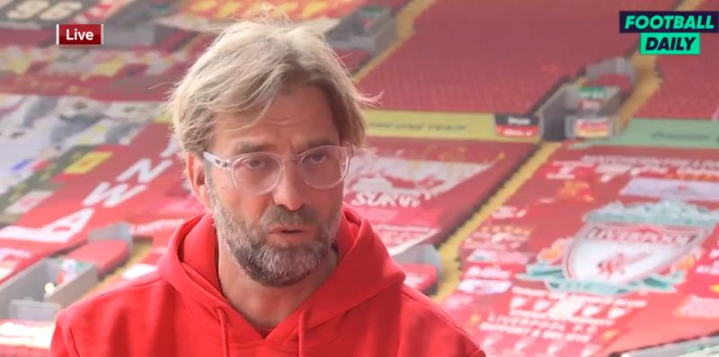 (Video) Klopp was “crying too much” to speak to LFC players after PL title triumph