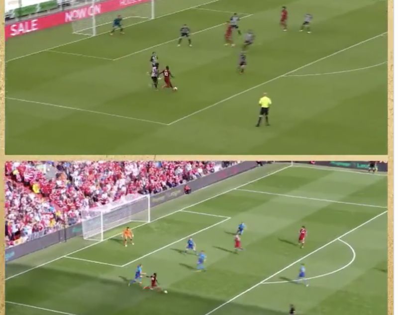 (Video) Sadio Mane’s Newcastle stunner was actually perfect replica of goal from 2017