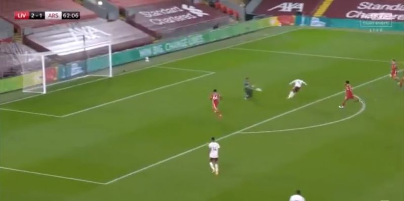 (Video) Alisson denies Lacazette with world-class stop in one-on-one to sustain 2-1 lead