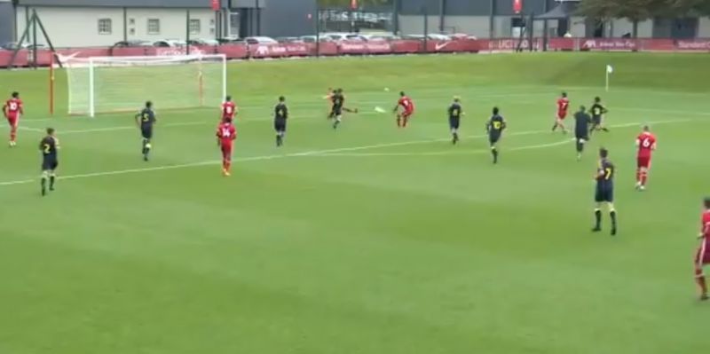 (Video) Liverpool starlet bags hat-trick in 5-0 thriller with two goals direct from corners