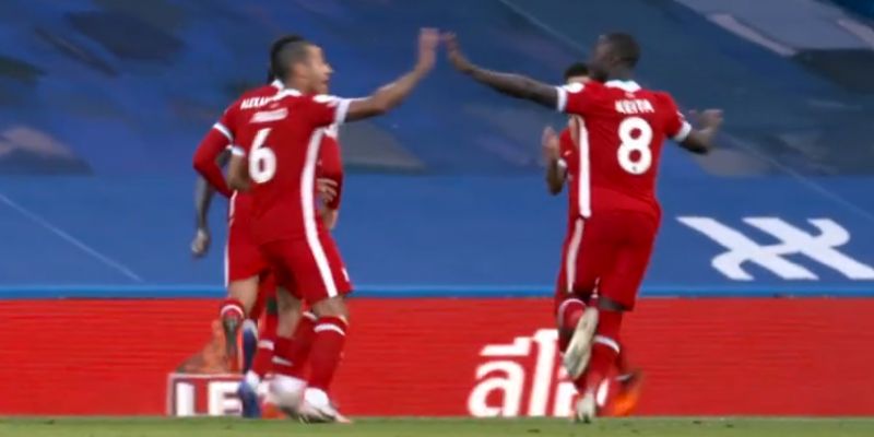 (Video) Bromance brews between Thiago and Liverpool team-mate after 2-0 win