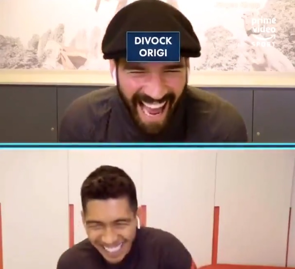 (Video) Alisson and Firmino with hilarious joke aimed at Divock Origi