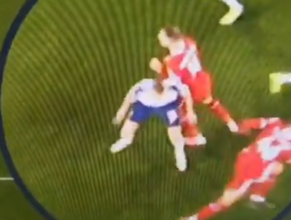 (Video) Eric Dier collapses to the turf in embarrassing dive after slight nudge from Henderson