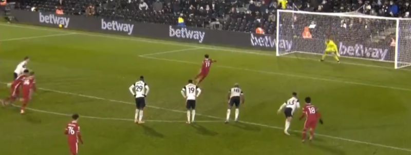 (Video) Salah equalises for Liverpool from the penalty spot with poorly-taken effort