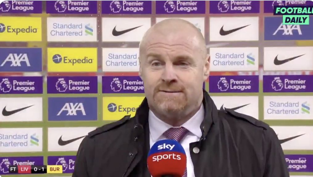 (Video) Sean Dyche explains fight with Klopp at half-time in post-match interview