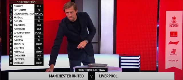 Video Funny Crouch Apologises To Liverpool Man Utd Fans After Fa Cup Draw