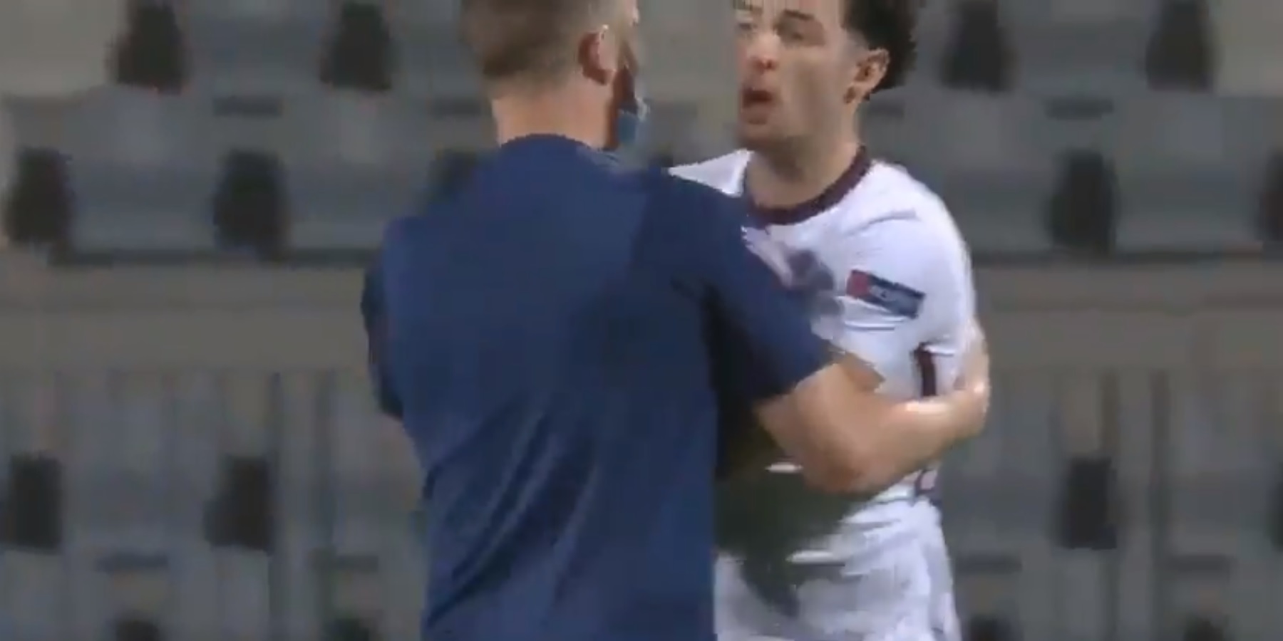 (Video) Jones sent off as tempers flare after Young Lions crash out of European Championships