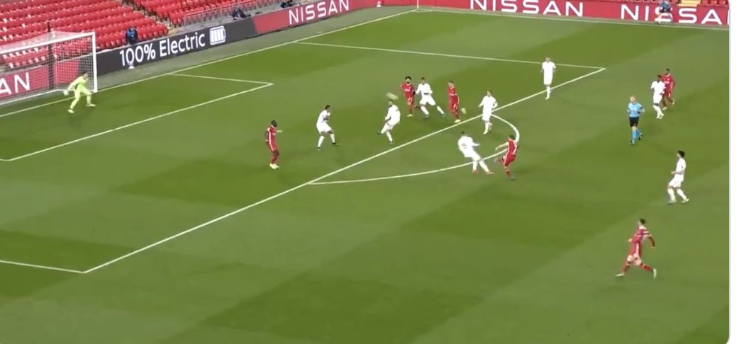 (Video) James Milner forces brilliant save from Courtois with long-range Anfield curler