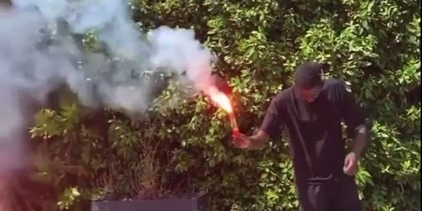(Video) New Liverpool signing blasts YNWA & lights red flares in brilliant clip