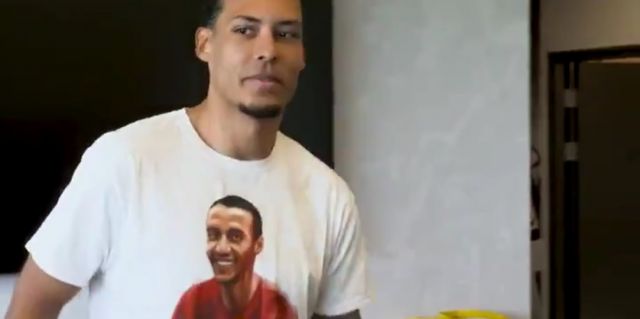 (Video) Virgil van Dijk attends kit photoshoot with funny shirt with