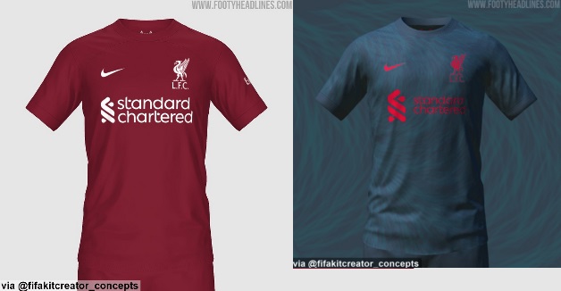 (Images) Here's what LFC's dark red & blue kits for 22/23 will look like